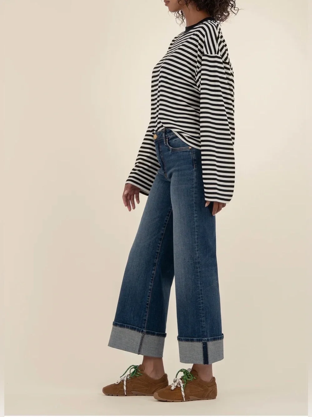 Kut from the Kloth "Meg" Ab Fab High Rise Cuffed/Rolled Hem Jeans SZ 10 - Picture 2 of 5